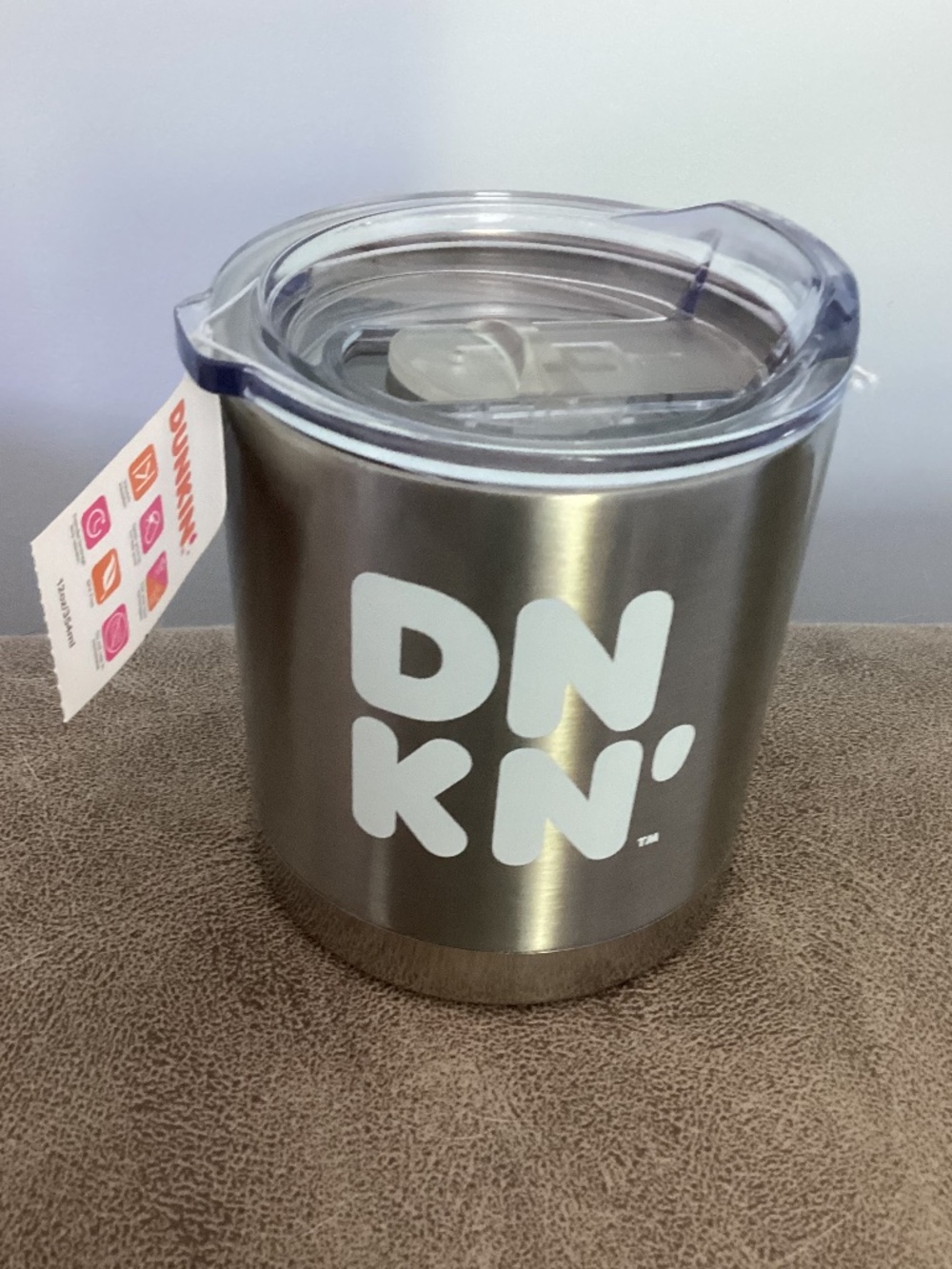 Dunkin Donuts stainless steel 12oz travel tumbler New w tag 2019